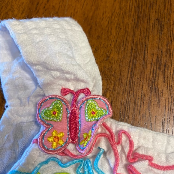 Youngland Baby girls white cotton sundress.  Size 24 months. With butterflies - Picture 6 of 11